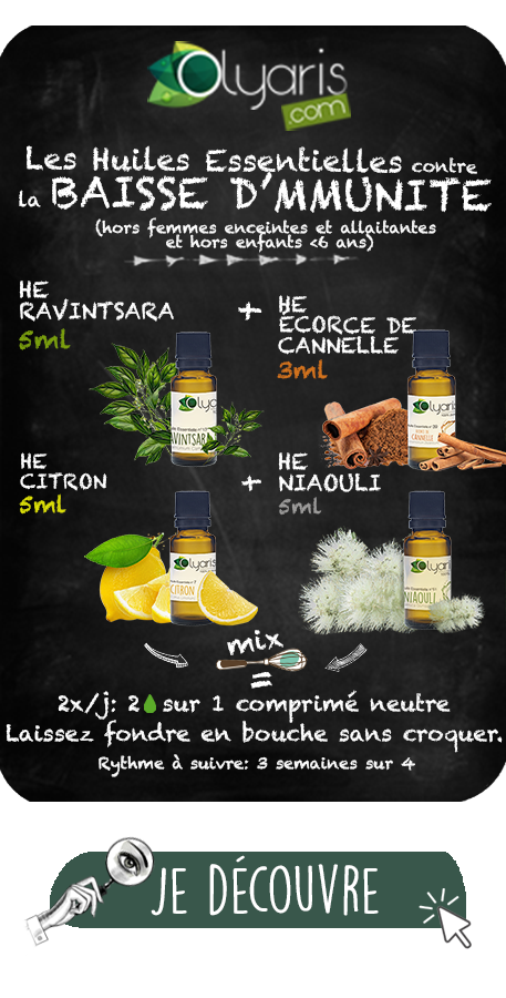 Baisse de l'Immunité: Pack Immunitis aux Huiles Essentielles par Olyaris